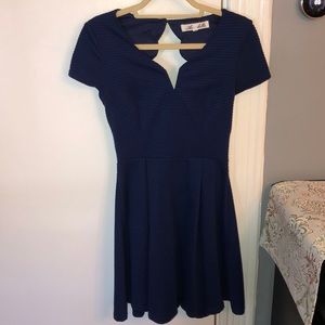 Blue Open Backed Dress